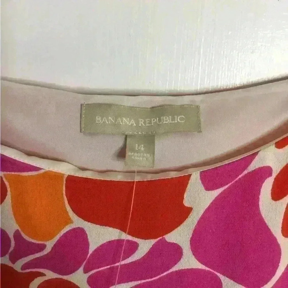 Women’s Brand New Banana Republic Tank in Gorgeous Pink & Orange Design Size  14 - Picture 4 of 7